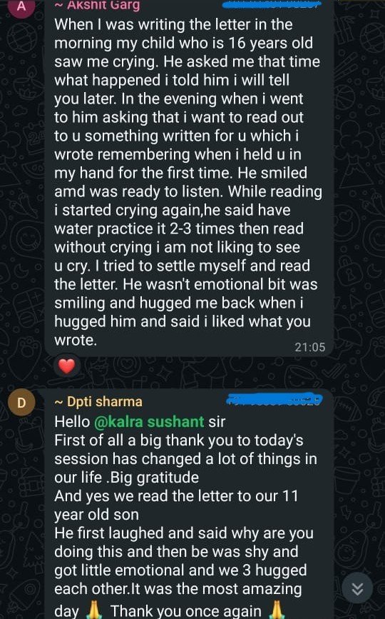 Parent feedback after the session